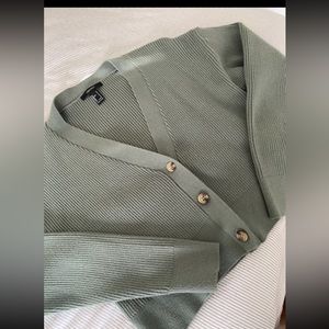 Green Cropped Cardigan